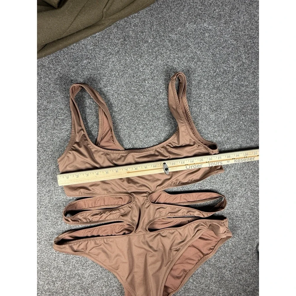 SKIMS Monokini Swimsuit Cocoa 2X Sexy Summer Beachwear Unlined‎ Bodysuit